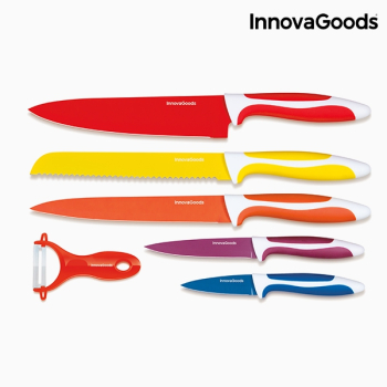 InnovaGoods 6-Teiliges Keramikmesserset mit Sparschäler